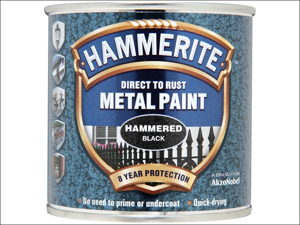 Hammerite Metal Hammered Paint Direct To Metal Hammered Black 250ml