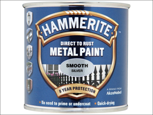 Hammerite Metal Smooth Paint Direct To Metal Smooth Silver 750ml