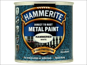 Hammerite Metal Hammered Paint Direct To Metal Hammered White 750ml