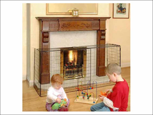 Fireside Products Fire Screen Ext.Nursery Fireguard Black BLKSFGEXT