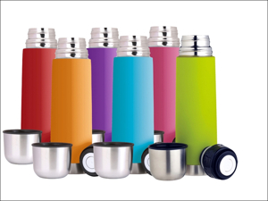 Kitchen Craft Vacuum Flask Soft Touch Flask Assorted CWVF500DISP