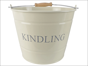 Manor Reproductions Log Basket Kindling Bucket Cream Small 0360