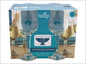Ravenhead Wine Glass Tulip White Wine Glasses x 4 0041.293