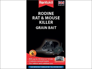 Rentokil Rat Killer Rodine Rat & Mouse Killer Grain x 6 PSMR13