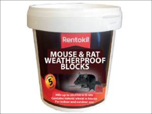 Rentokil Rat Killer Mouse & Rat Weatherproof Blocks x 5 PSMR41